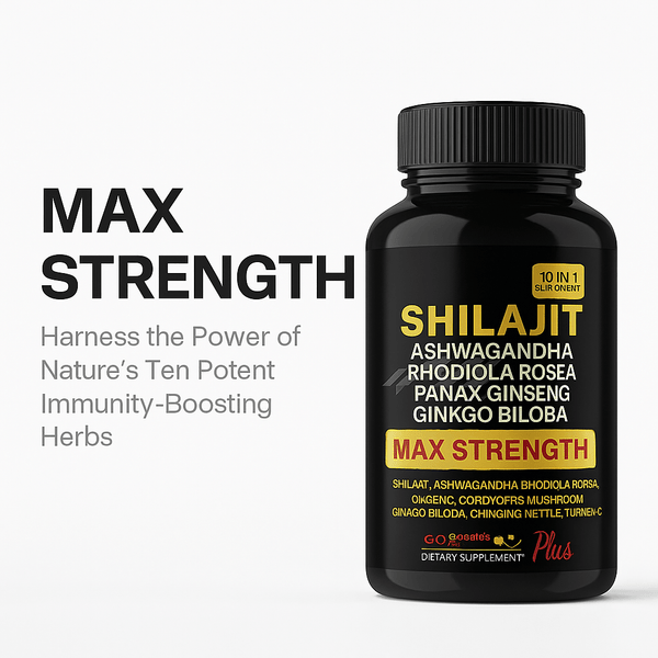 Shilajit Capsules Ashwagandha Extra Strength Dietary Supplement 60 Capsules - Shonovi Customs